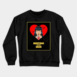 Resting Witch Face Halloween Crewneck Sweatshirt